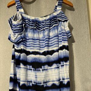 Tie dye striped summer top 100% rayon